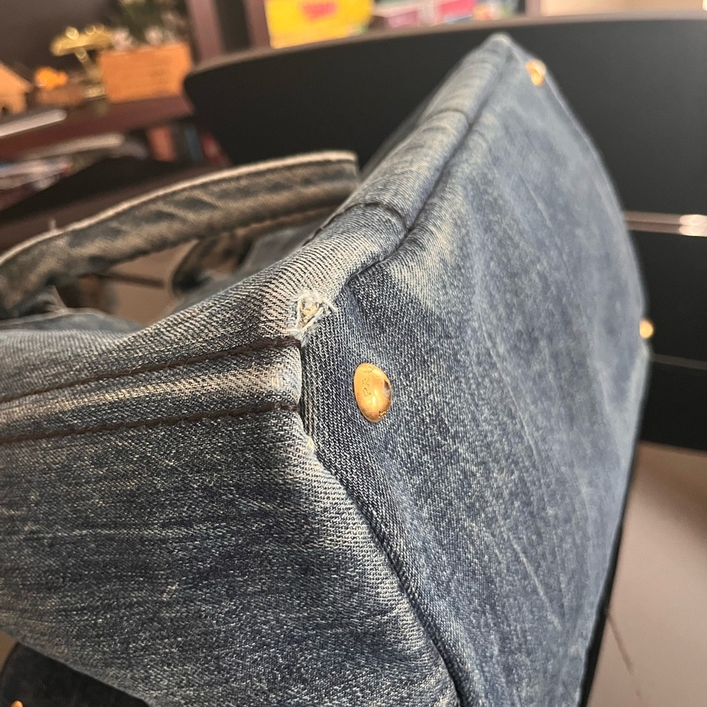 Prada Blue Denim Tote Bag - Picture 12 of 16
